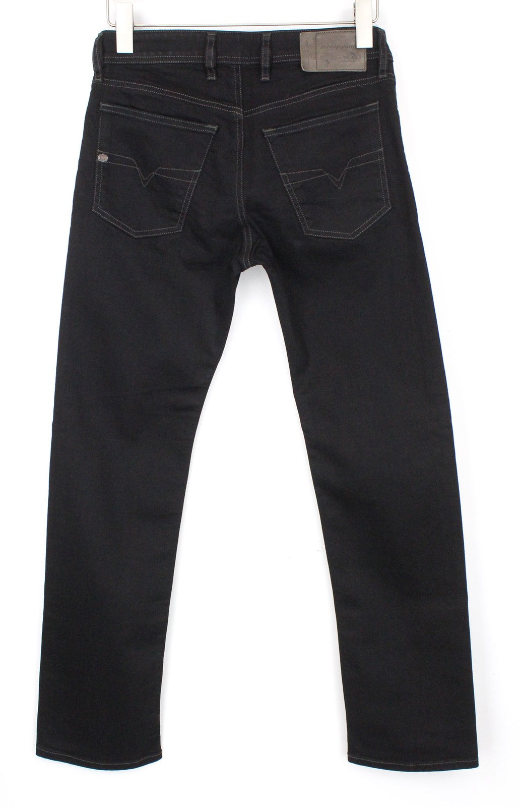 DIESEL Waykee 0886Z Men's Black Straight Jeans W27/L32 Stretch Buttoned Boys