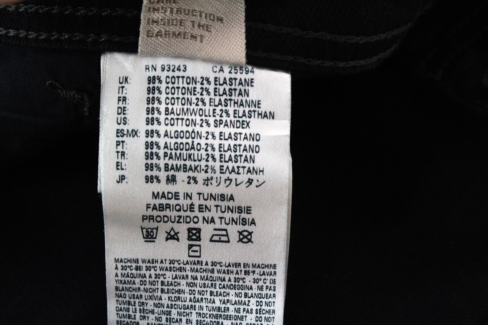 DIESEL Waykee 0886Z Men's Black Straight Jeans W27/L32 Stretch Buttoned Boys