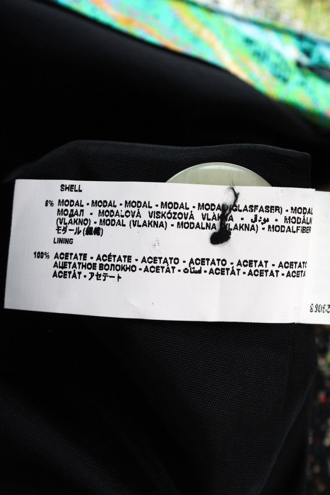 DESIGUAL Natalia WomenS Black Wool Coat EU38 Mid-Length Embroidered Double