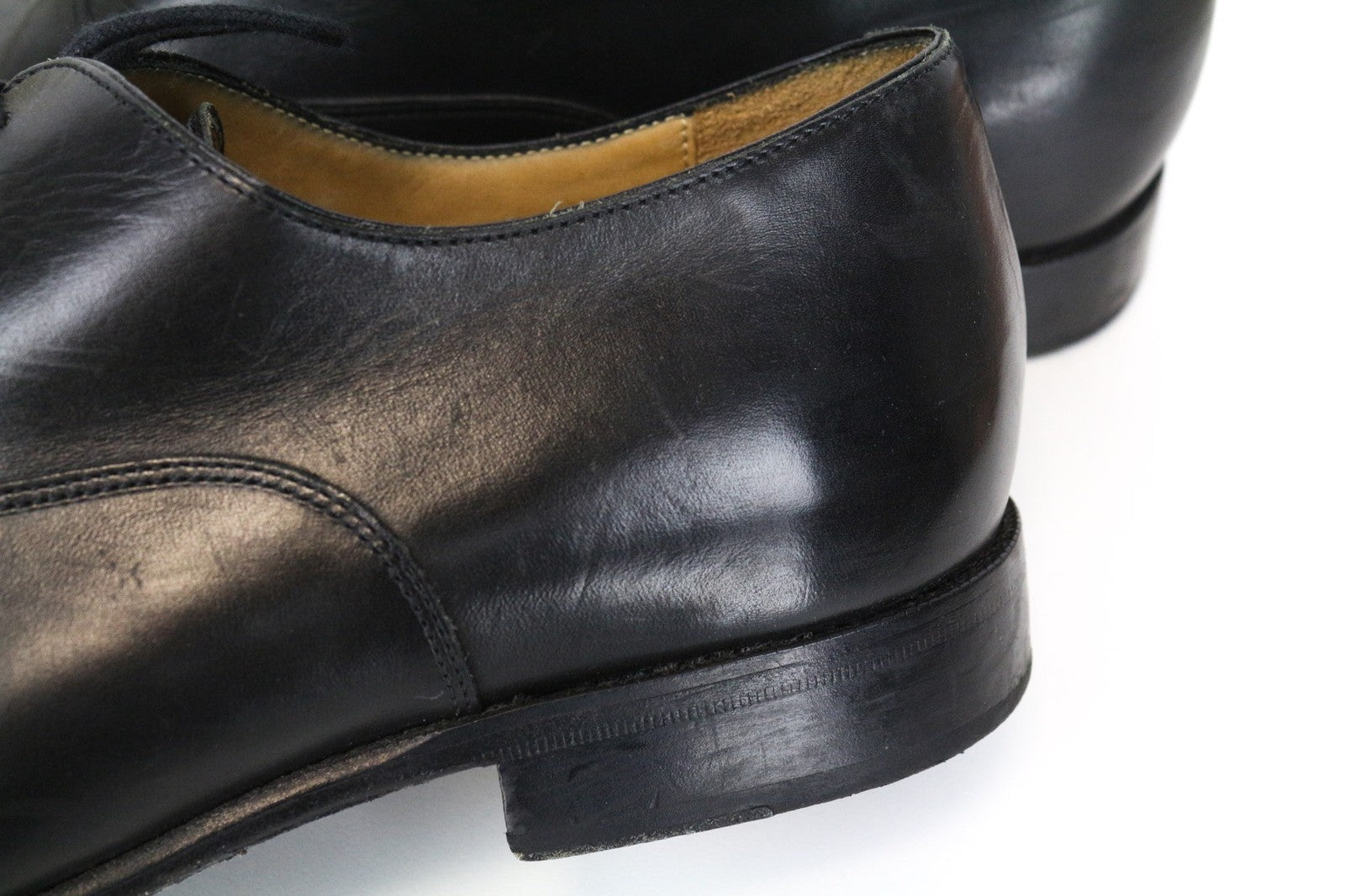 SUITSUPPLY Men's Formal Shoes EU46 Black Leather Lace-Up Classic Low-Top Pair