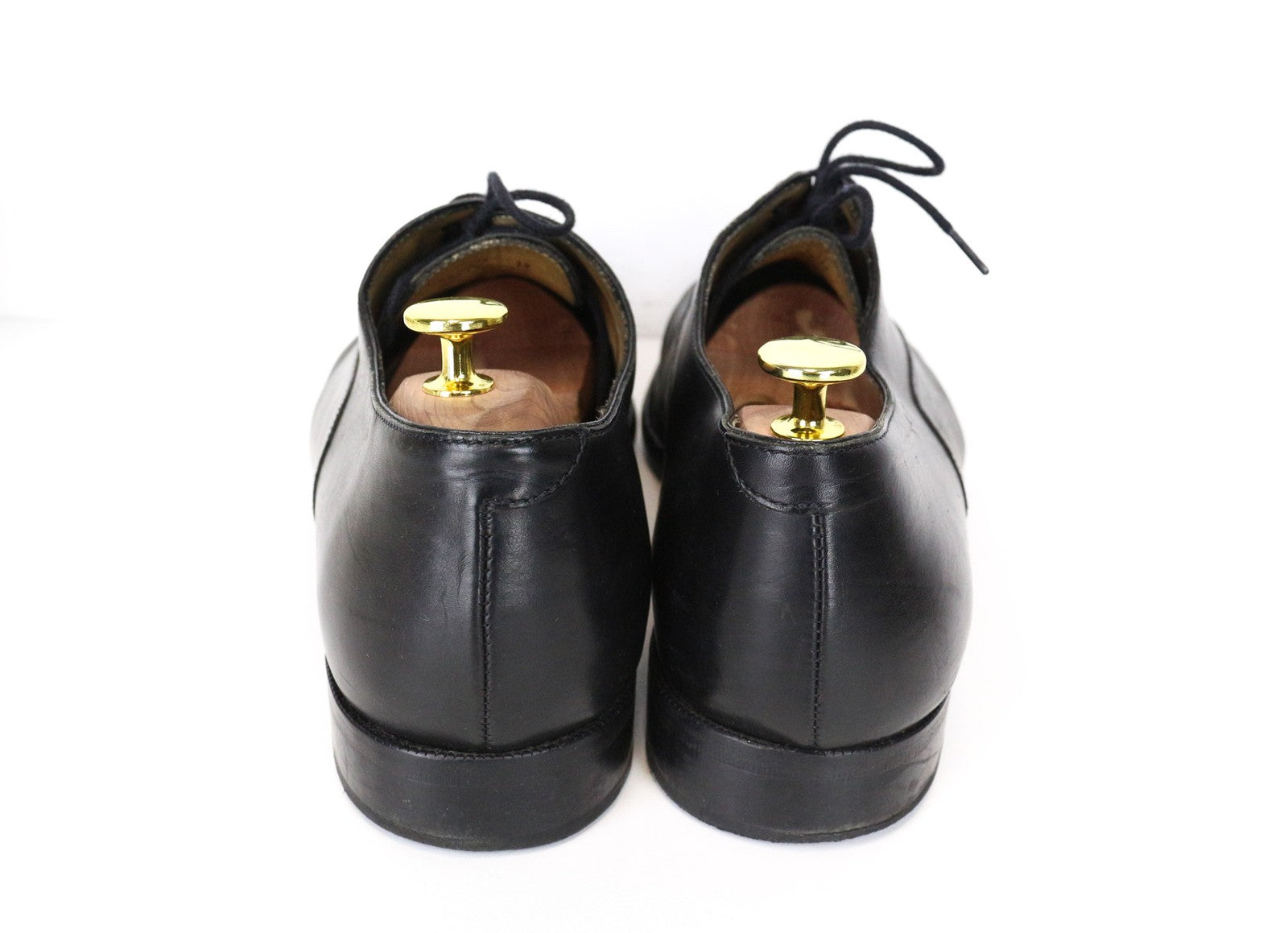 SUITSUPPLY Men's Formal Shoes EU46 Black Leather Lace-Up Classic Low-Top Pair