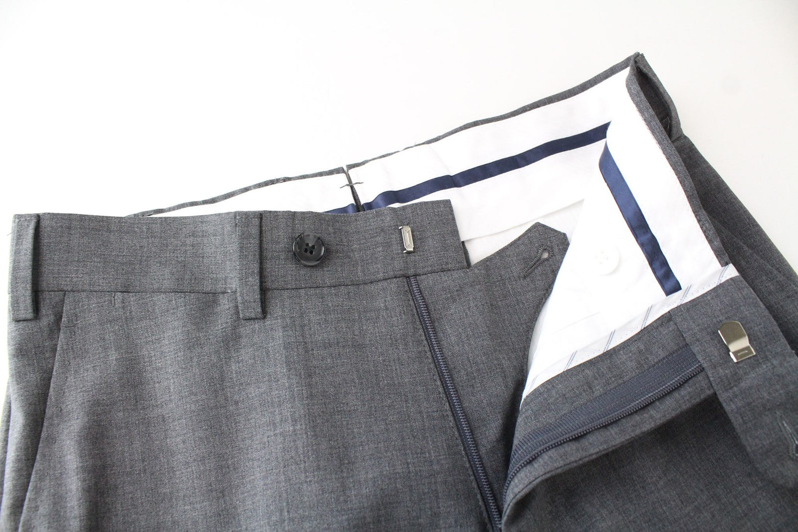 SUITSUPPLY La Spalla Men's Suit UK30R Grey Slim Two-Row Melange Wool S120s 2Pc