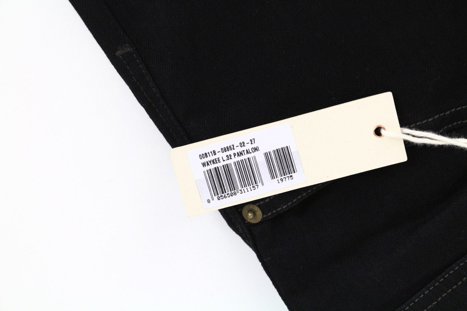 DIESEL Waykee 0886Z Men's Jeans W27/L32 Black Straight Fit Cotton Stretch Boys