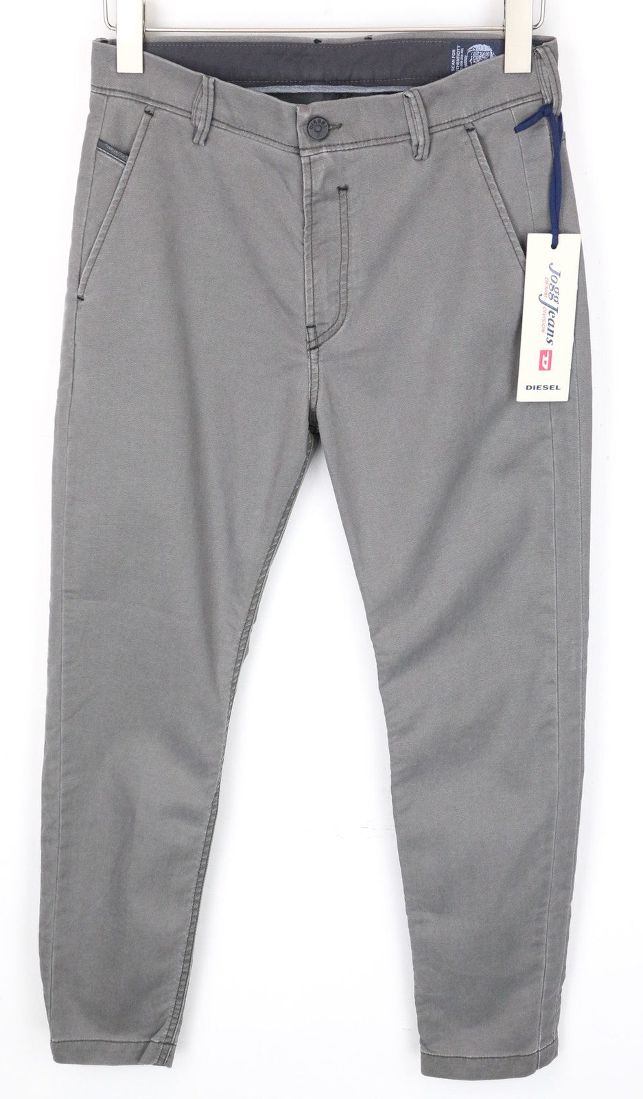 DIESEL Slim-Chino-M-NE 0685E Men's Jeans W28 Grey Sweat Jogg Cotton Stretch Zip