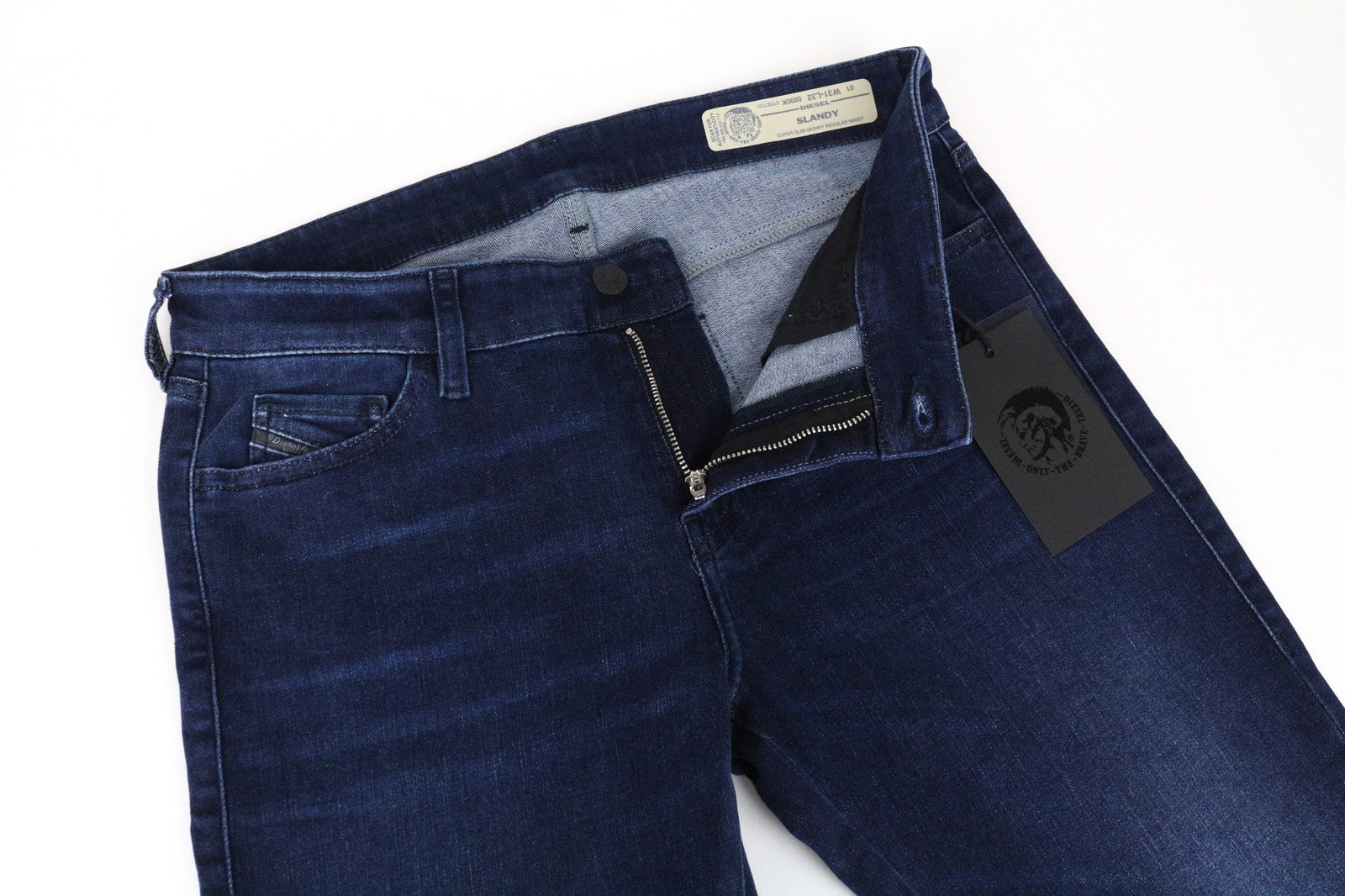 DIESEL Slandy 0890K Women's Jeans W31/L32 Blue Super Slim Skinny Cotton Stretch