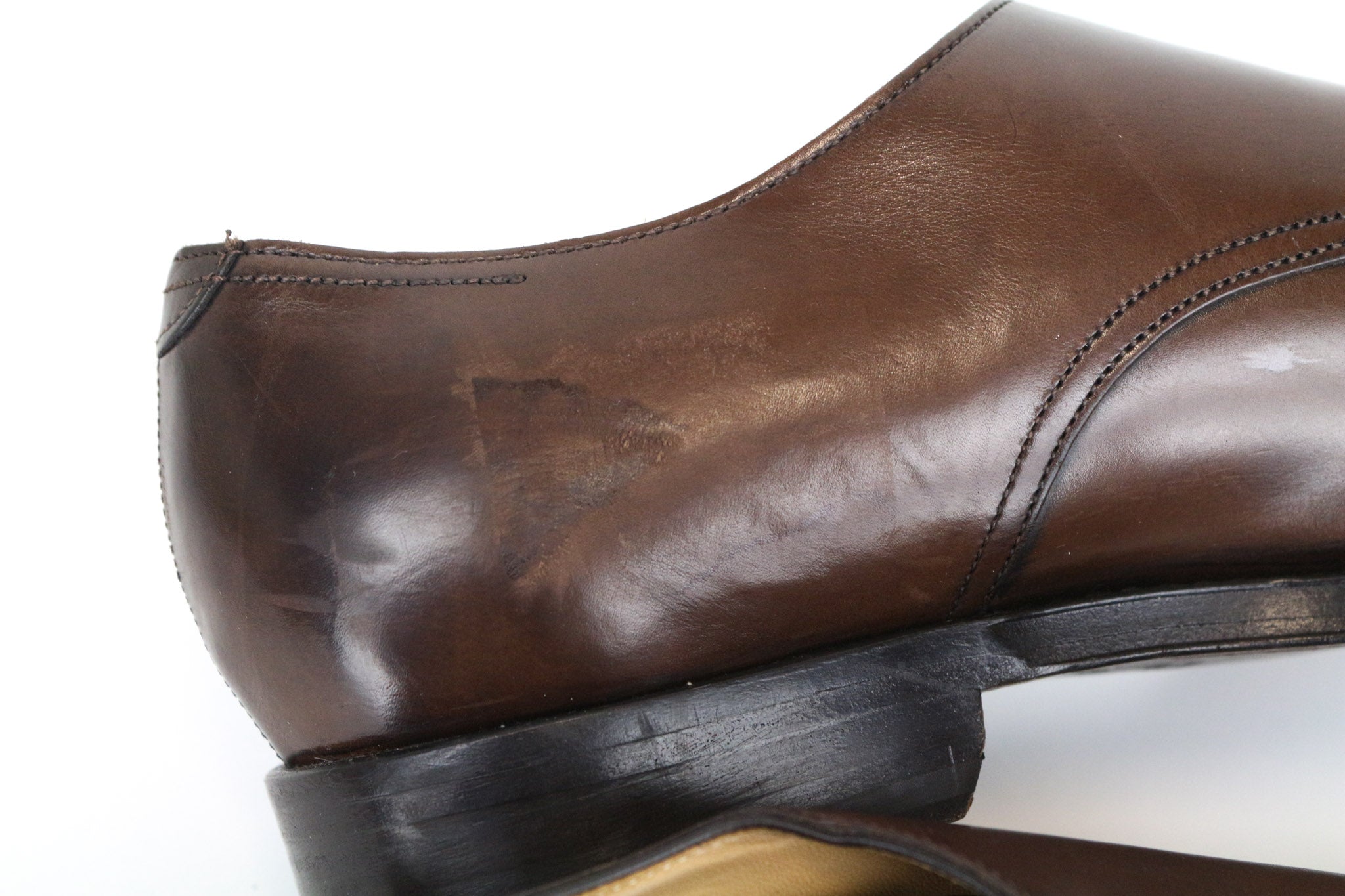 SUITSUPPLY Men's Formal Shoes EU42.5 Brown Leather Double-Buckle Dress Pair