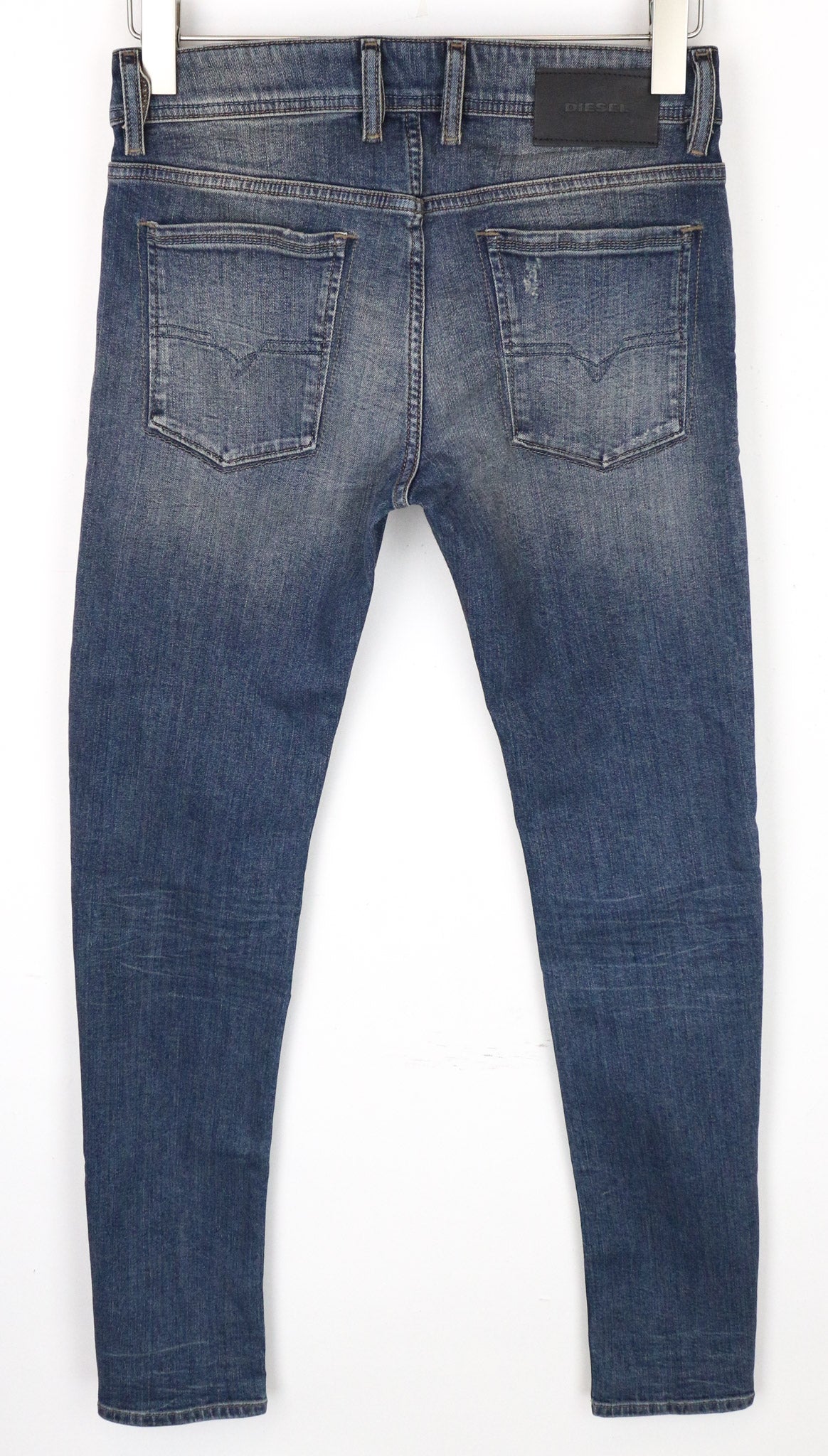 DIESEL Sleenker 069FI vyriški džinsai W28/L32 mėlyni, aptempti, tamprūs medvilniniai džinsai
