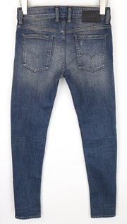 DIESEL Sleenker 069FI vyriški džinsai W28/L32 mėlyni, aptempti, tamprūs medvilniniai džinsai