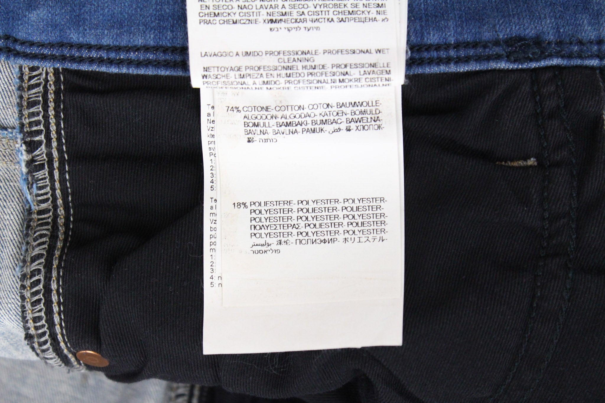 REPLAY Anbass Men's Jeans W30/L34 Blue Slim Fit Cotton Stretch Casual Washed