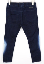 DIESEL Krooley-NE 0687D Men's Jeans W28 Blue Sweat Jogg Slim Carrot Cotton Blend