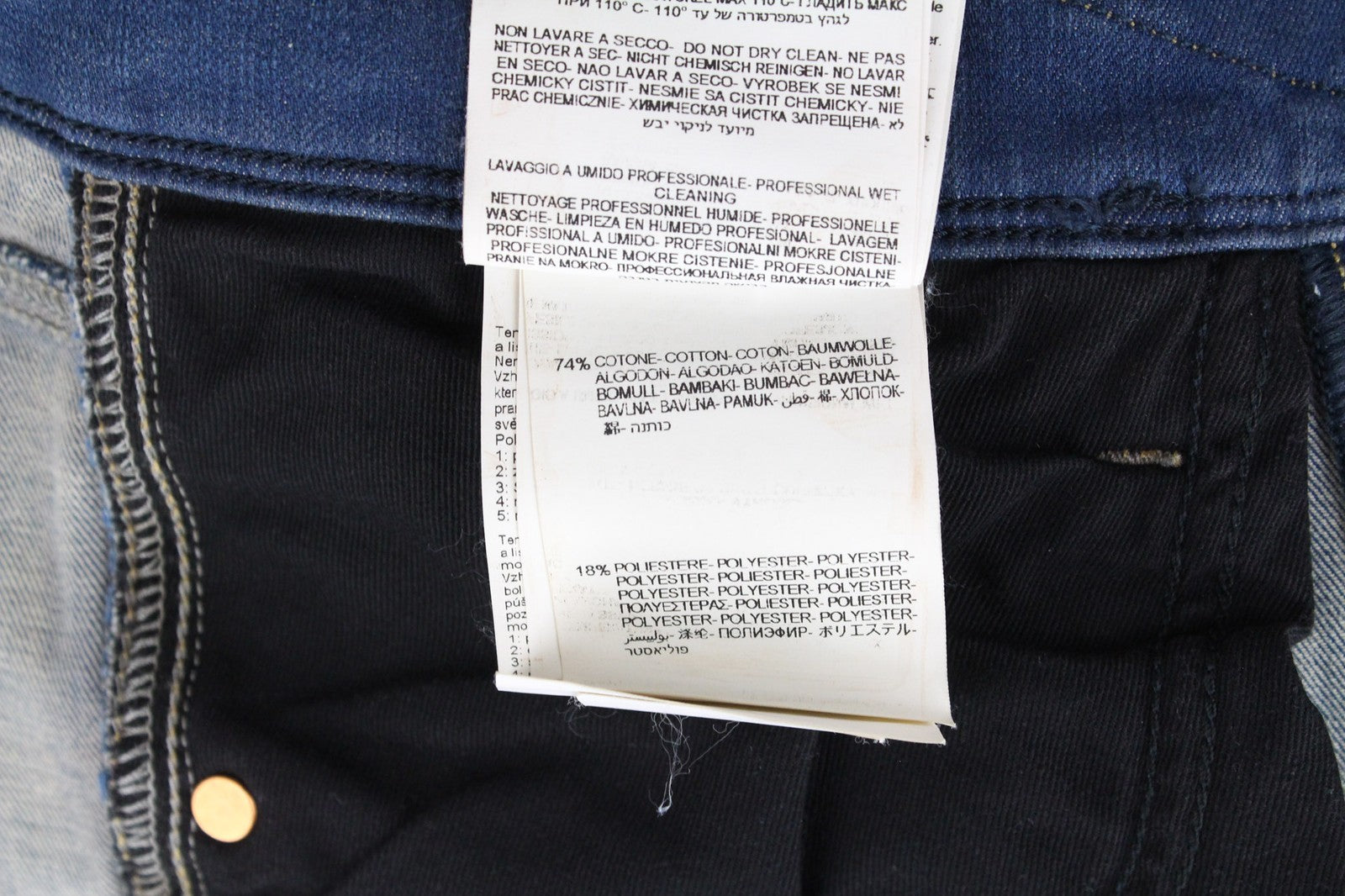 REPLAY Anbass Men's Jeans W30/L34 Blue Slim Fit Cotton Stretch Casual Faded