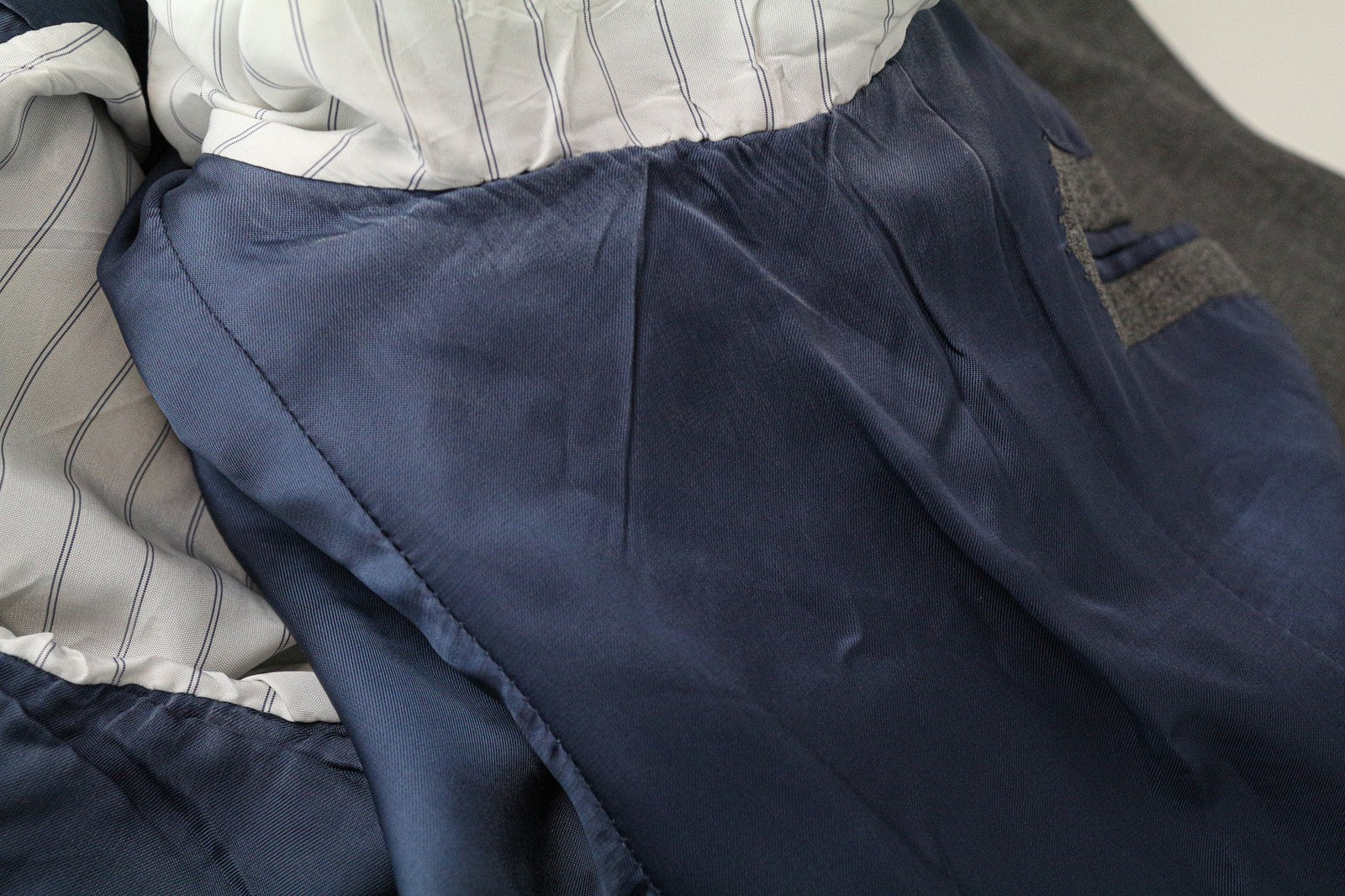 SUITSUPPLY Lazio Men's Blazer UK40R Rustic Tropical Grey Pure Wool Slim Melange