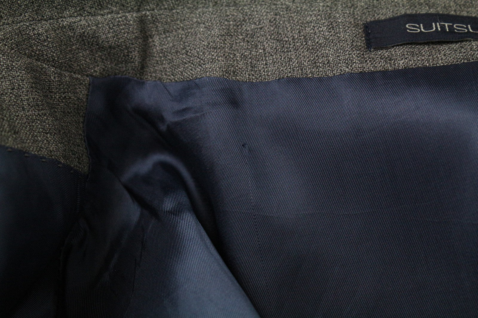 SUITSUPPLY Lazio Men's Blazer UK40R Rustic Tropical Grey Pure Wool Slim Melange