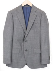 SUITSUPPLY Lazio Men's Blazer UK40R Rustic Tropical Grey Pure Wool Slim Melange
