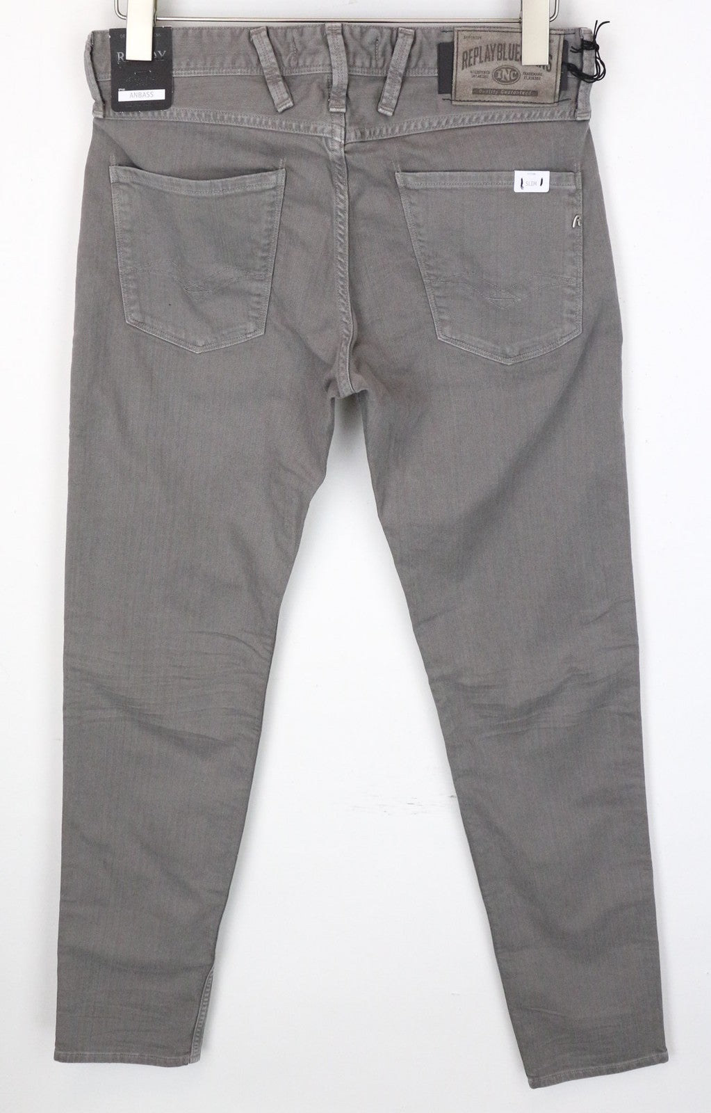 REPLAY Anbass Men's Jeans W29/L32 Grey Slim Fit Cotton Stretch Casual Denim