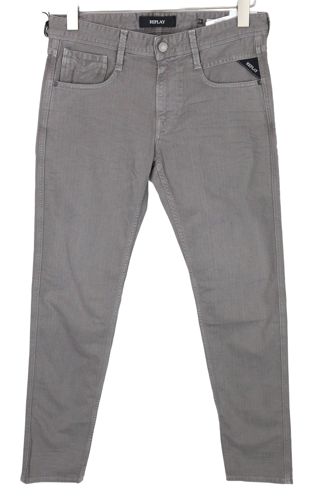 REPLAY Anbass Men's Jeans W29/L32 Grey Slim Fit Cotton Stretch Casual Denim