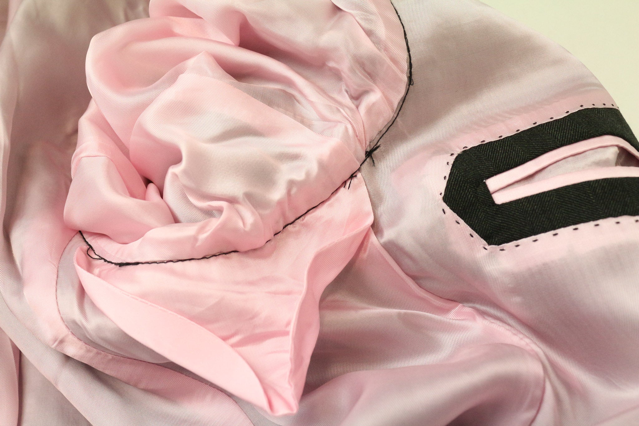 SUITSUPPLY La Spalla Men's Blazer UK42R Slim Green Pure Wool S130s Herringbone