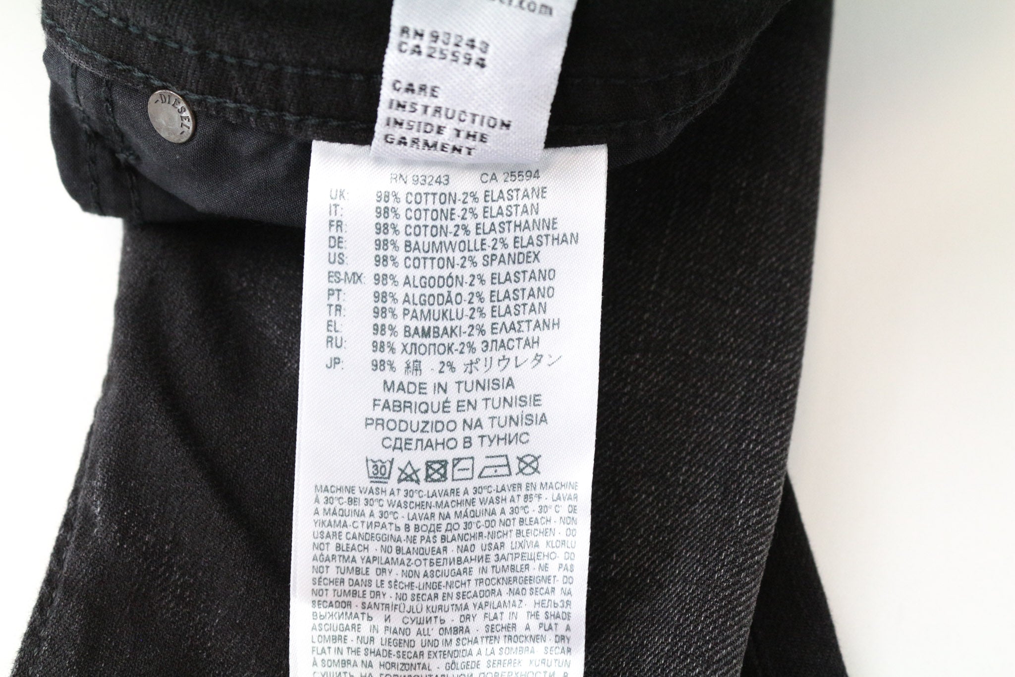 DIESEL Buster 069BG Men's Jeans W28/L32 Grey Regular Slim Tapered Stretch Fit