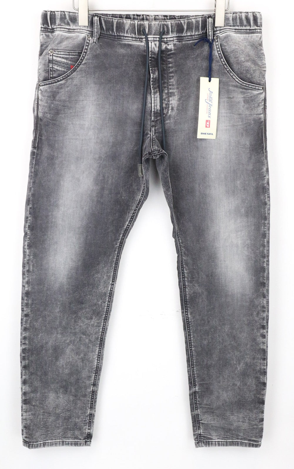 DIESEL Krooley-NE 0855B Men's Jeans W38 Grey Slim Carrot Fit Boys Jogg Sweat