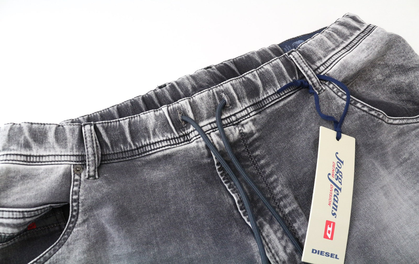 DIESEL Krooley-NE 0855B Men's Jeans W38 Grey Slim Carrot Fit Boys Jogg Sweat