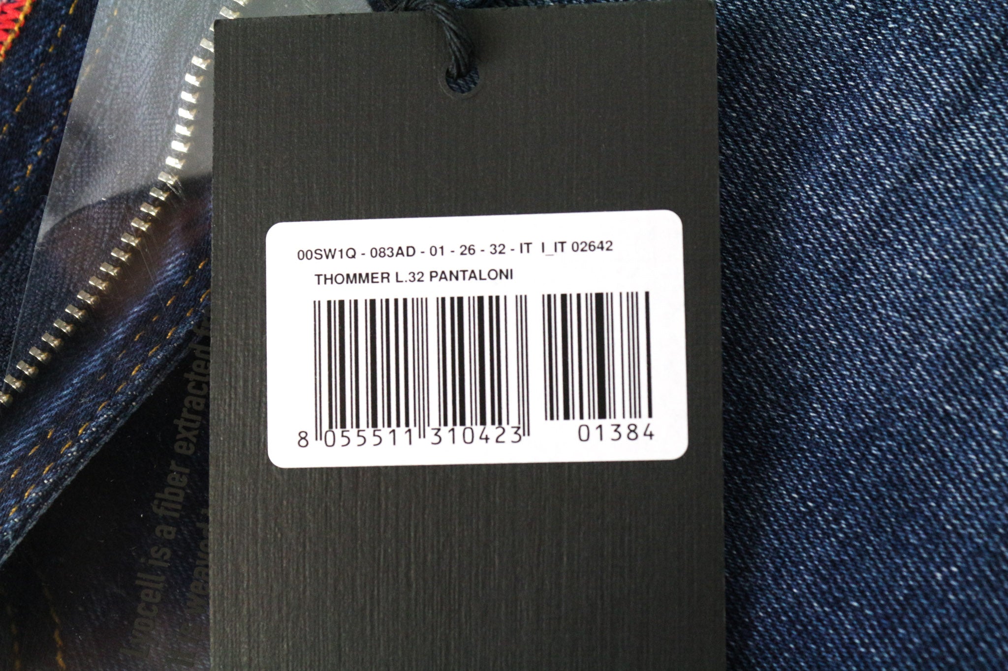 DIESEL Thommer 083AD Men's Jeans W26/L32 Slim Skinny Mid Blue Boys Zip Fly Fit