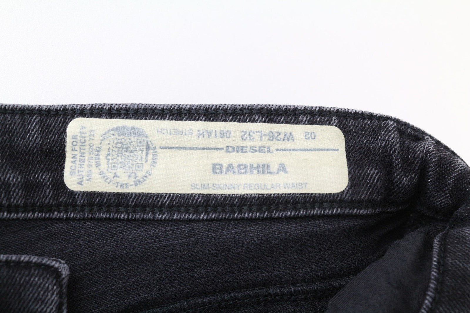 DIESEL Babhila 081AH Women's Jeans W26/L32 Dark Grey Slim Skinny Button Stretch