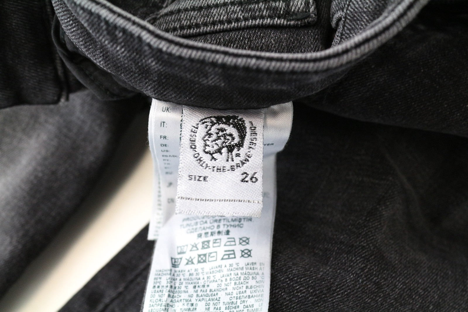 DIESEL Babhila 081AH Women's Jeans W26/L32 Dark Grey Slim Skinny Button Stretch