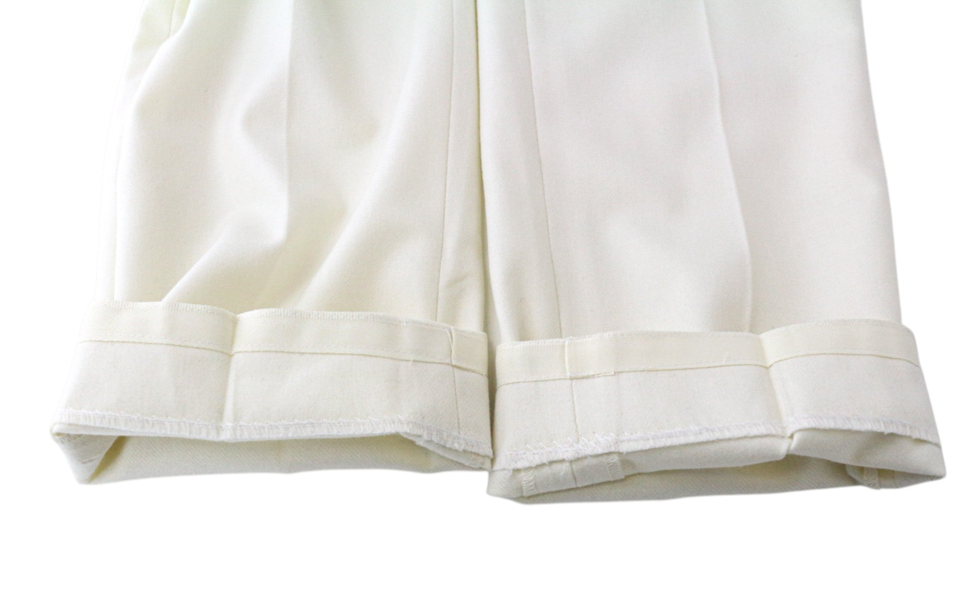 SUITSUPPLY Havana Men's Suit UK38R Slim Off-White Wool Flannel 2-Piece Jetted