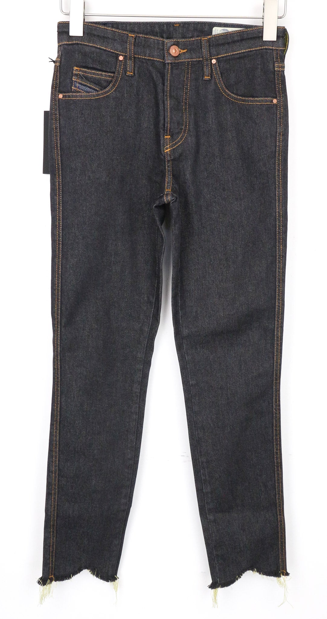 DIESEL Babhila 084XK Women's Jeans W25/L32 Slim Skinny Raw Hem Blue Stretch