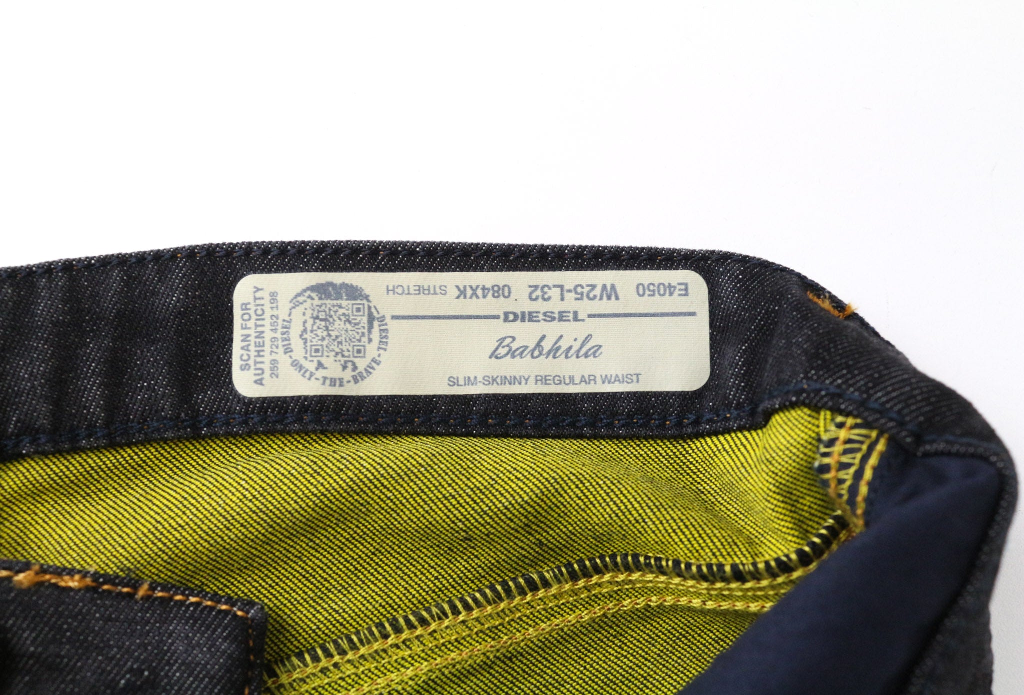 DIESEL Babhila 084XK Women's Jeans W25/L32 Slim Skinny Raw Hem Blue Stretch