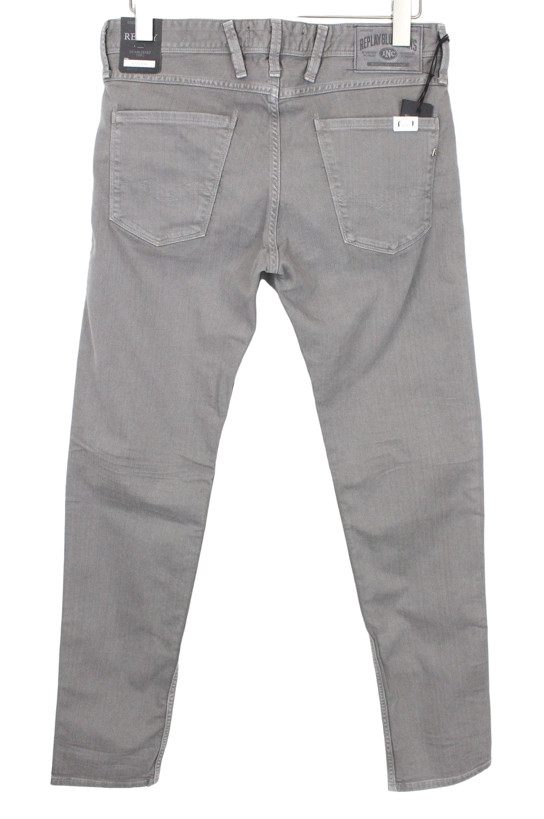 REPLAY Anbass Men's Jeans W30/L32 Mid Grey Slim Fit Bull Denim Classic Stretch