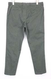SUITSUPPLY Porto Novo Men's Trousers UK38R Slim Mid Green Chino Stretch Formal