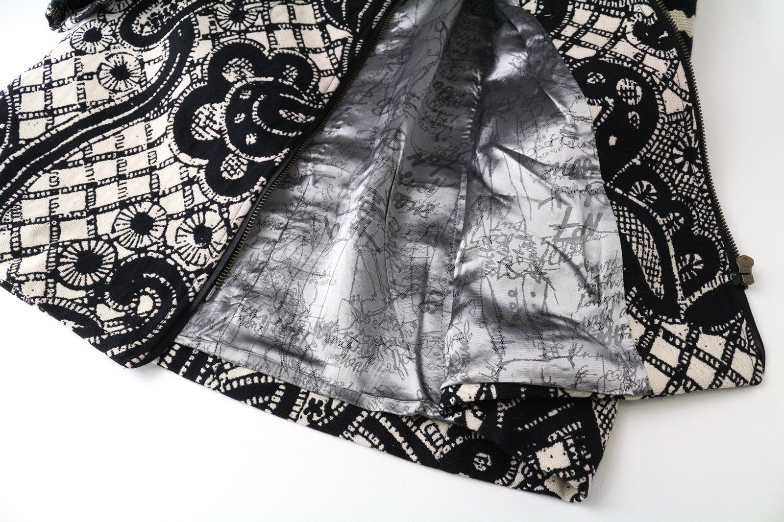 DESIGUAL Kytzia Women's Coat EU38 Jacquard Black Multi Pattern Designer Wool