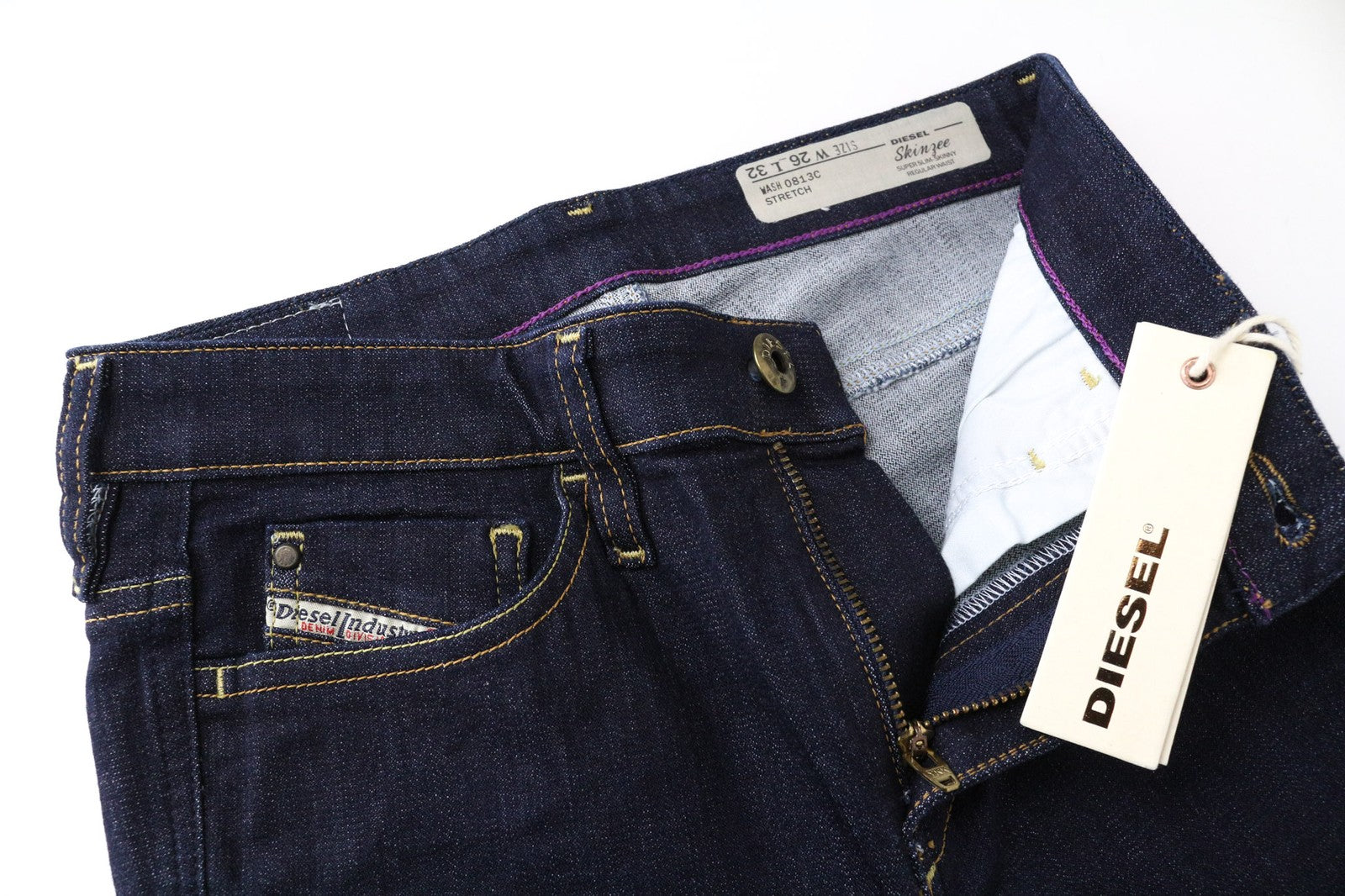 DIESEL Skinzee 0813C Women's Jeans W26/L32 Slim Super Skinny Fit Blue Stretch