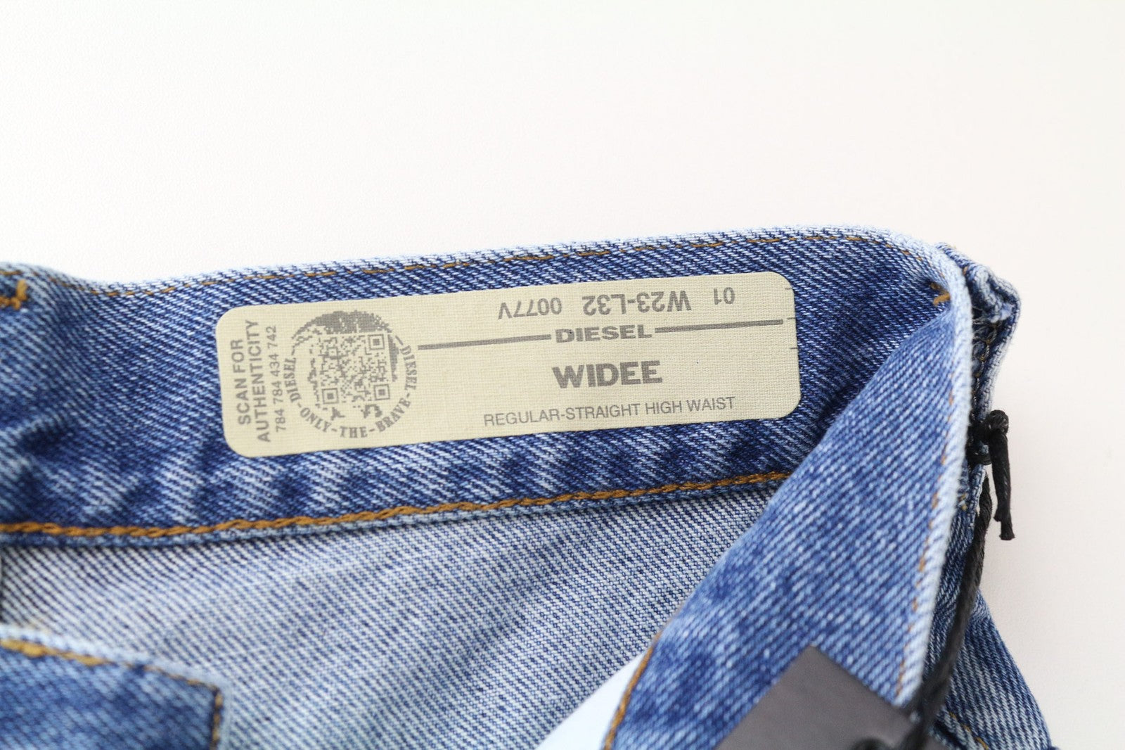 DIESEL Widee 0077V Women's Jeans W23/L32 Blue Girls Regular Straight Stretch