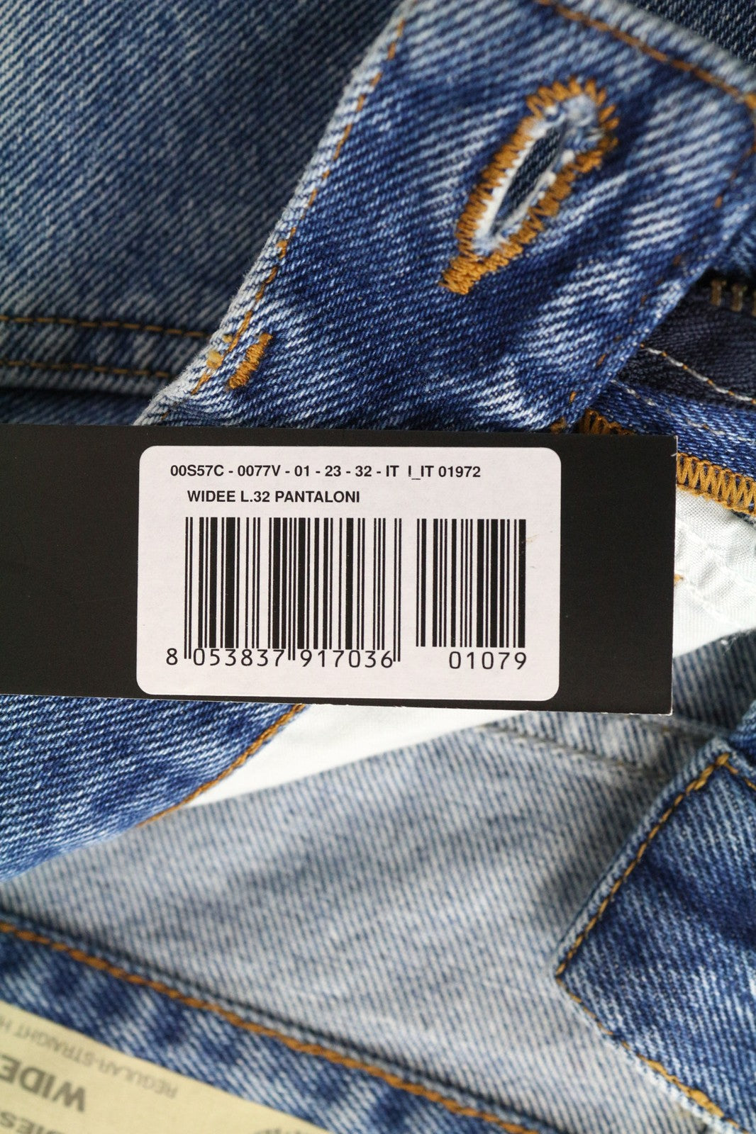 DIESEL Widee 0077V Women's Jeans W23/L32 Blue Girls Regular Straight Stretch