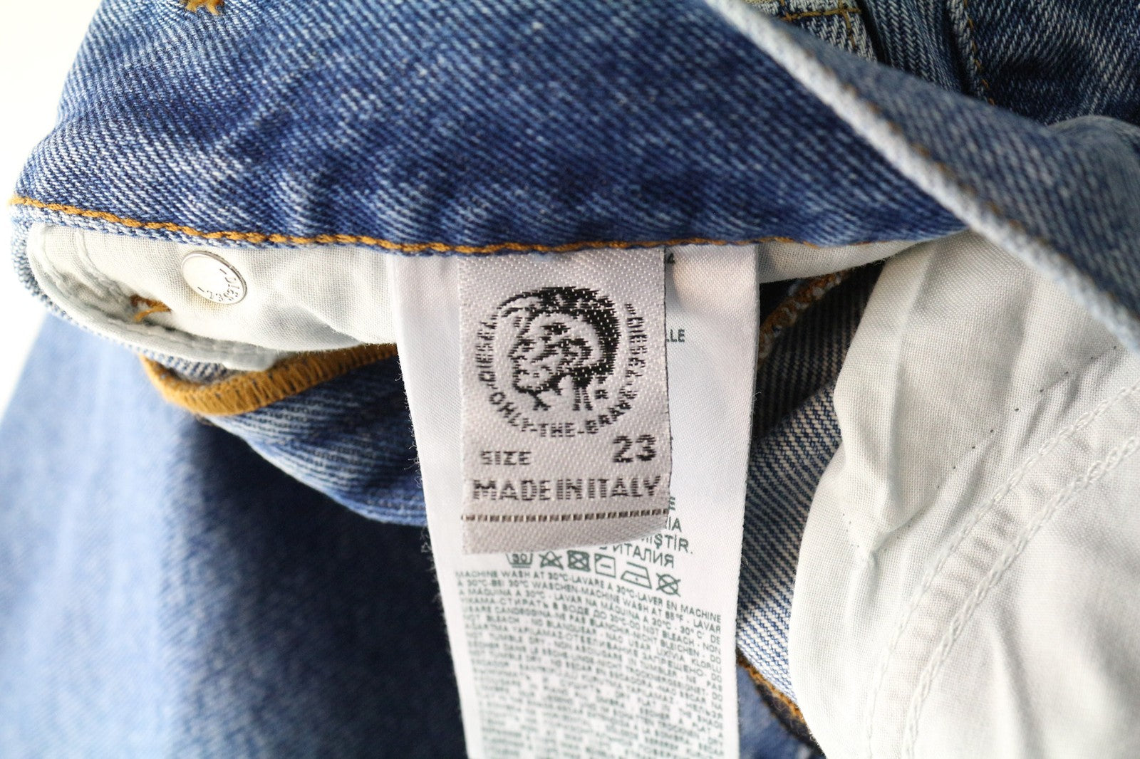 DIESEL Widee 0077V Women's Jeans W23/L32 Blue Girls Regular Straight Stretch