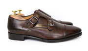 SUITSUPPLY Men's Shoes EU40.5 Brown Formal Leather Double Monk Strap Classic