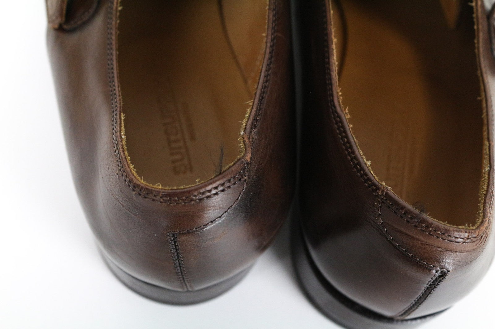 SUITSUPPLY Men's Shoes EU40.5 Brown Formal Leather Double Monk Strap Classic