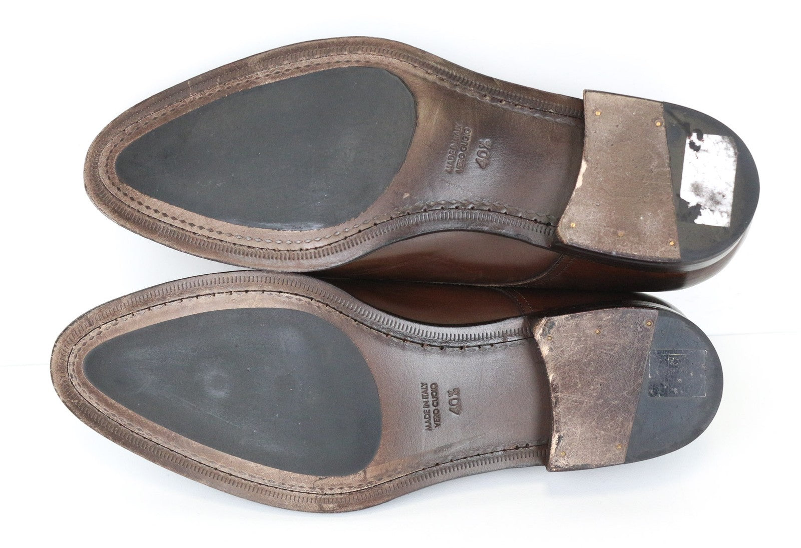 SUITSUPPLY Men's Shoes EU40.5 Brown Formal Leather Double Monk Strap Classic