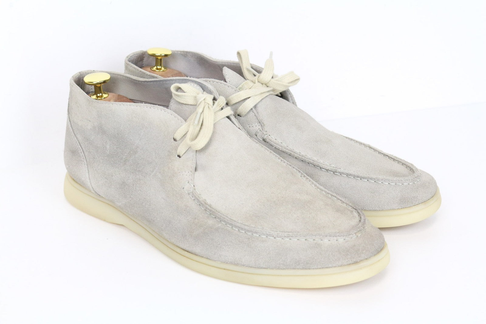 SUITSUPPLY Men's Shoes EU43 Beige Suede Leather High-Top Chukka Lace Up Casual