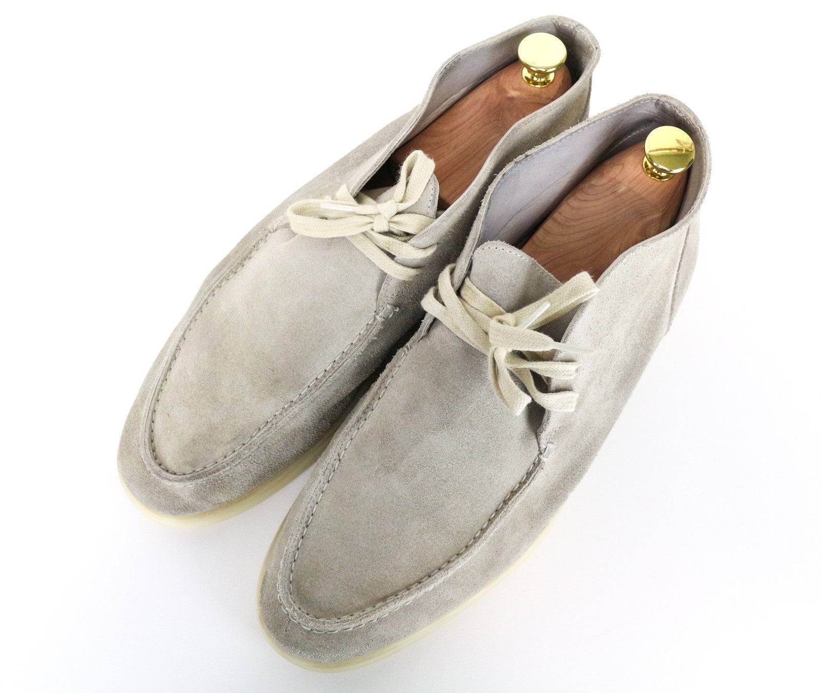 SUITSUPPLY Men's Shoes EU43 Beige Suede Leather High-Top Chukka Lace Up Casual