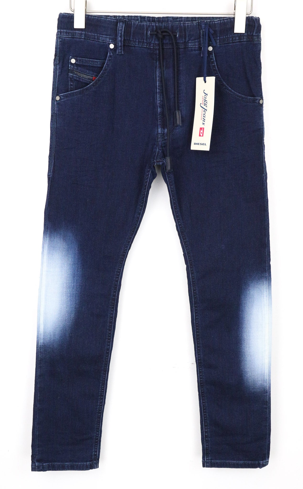 DIESEL Krooley-NE 0687D Men's Jeans W26 Slim Carrot Blue Boys Jogg Sweat Stretch