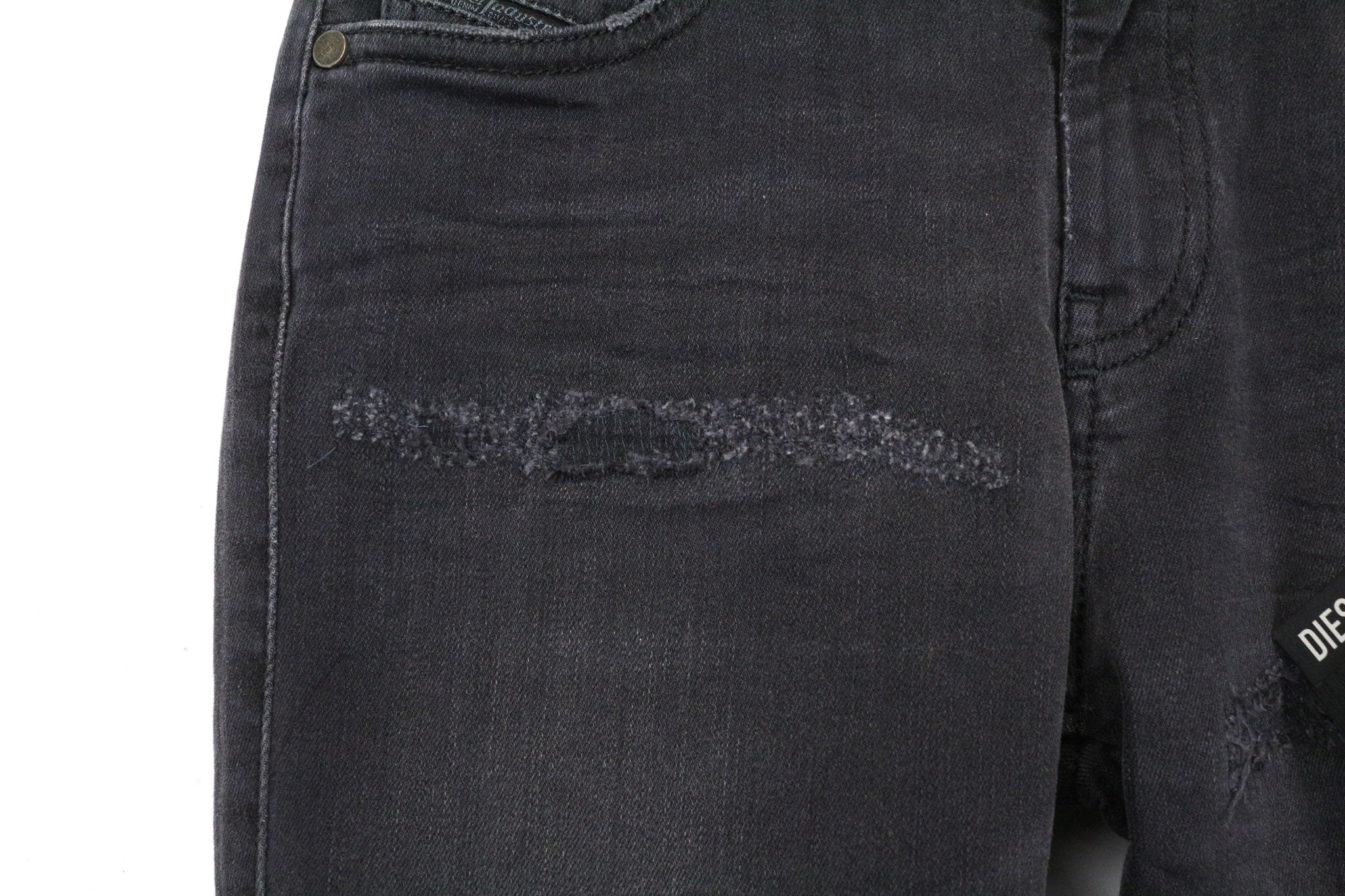 DIESEL Slandy 069GI Women's Jeans W24/L32 Grey Girls Slim Super Skinny Distress