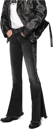 DIESEL D-Ebbey-F 081AH Women's W24/L32 Jeans Bootcut Stretch Cotton Grey Girls