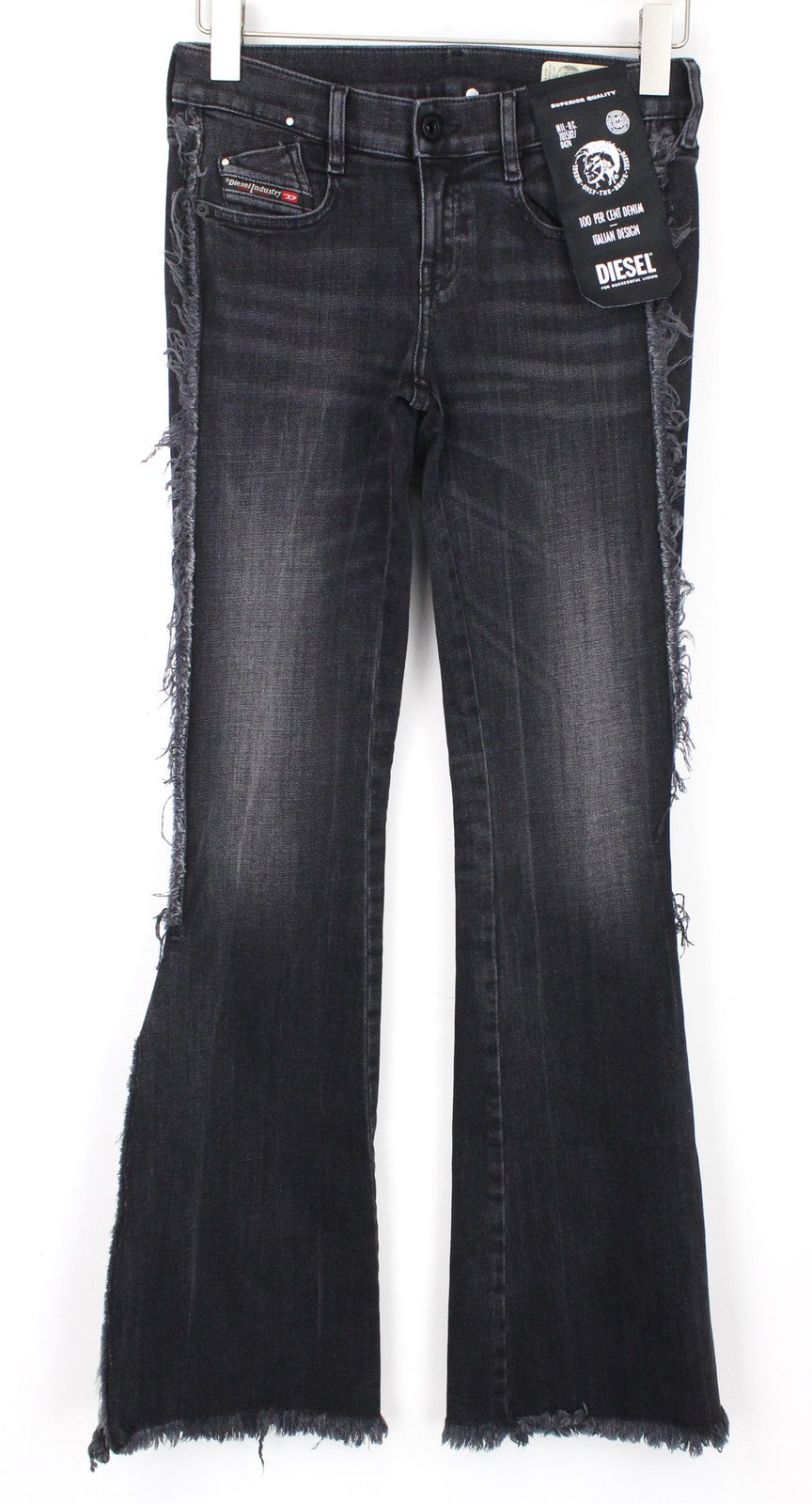 DIESEL D-Ebbey-F 081AH Women's W24/L32 Jeans Bootcut Stretch Cotton Grey Girls