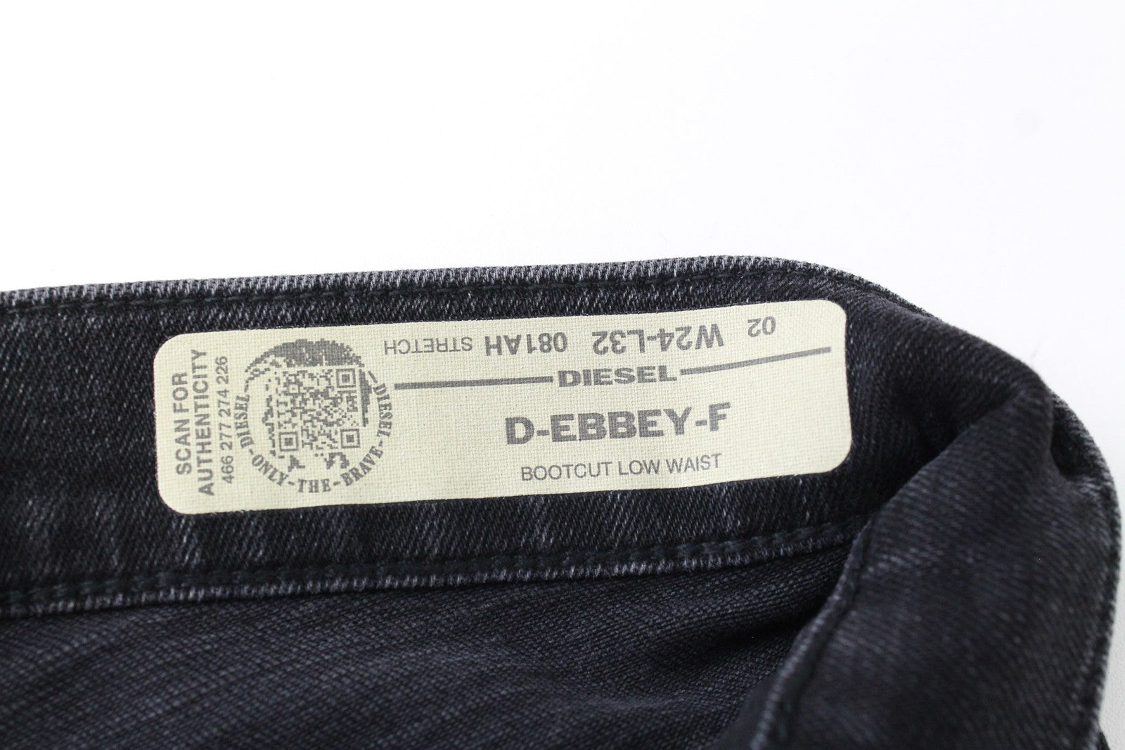 DIESEL D-Ebbey-F 081AH Women's W24/L32 Jeans Bootcut Stretch Cotton Grey Girls