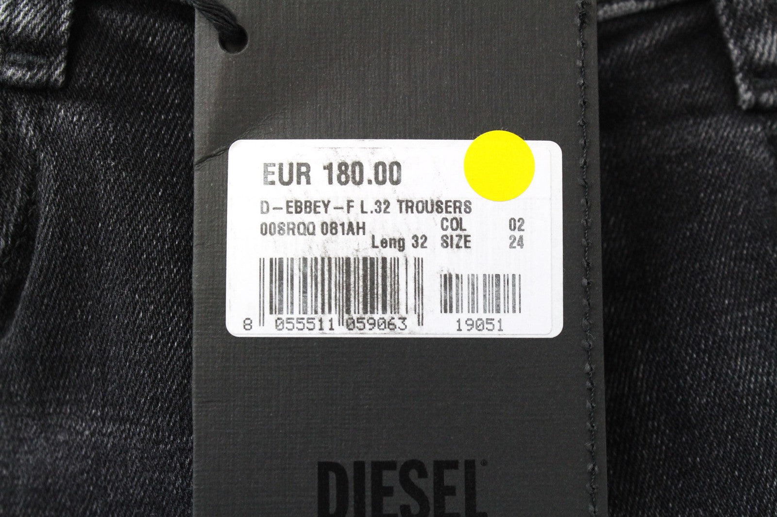 DIESEL D-Ebbey-F 081AH Women's W24/L32 Jeans Bootcut Stretch Cotton Grey Girls