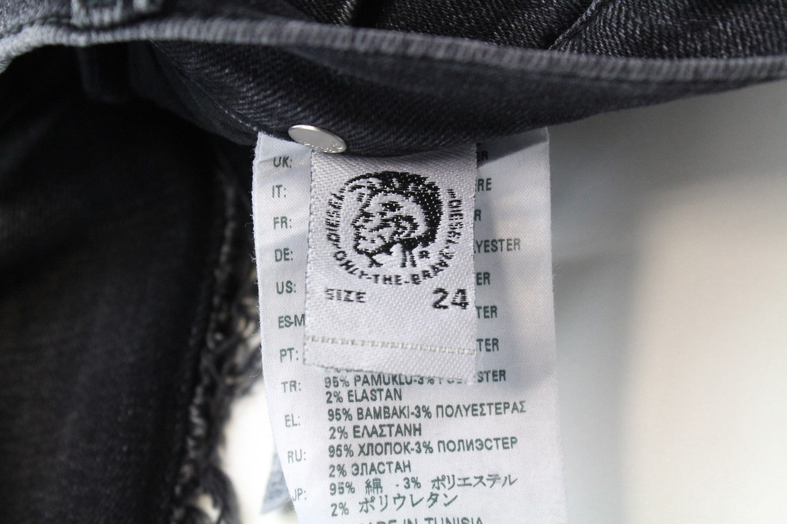 DIESEL D-Ebbey-F 081AH Women's W24/L32 Jeans Bootcut Stretch Cotton Grey Girls