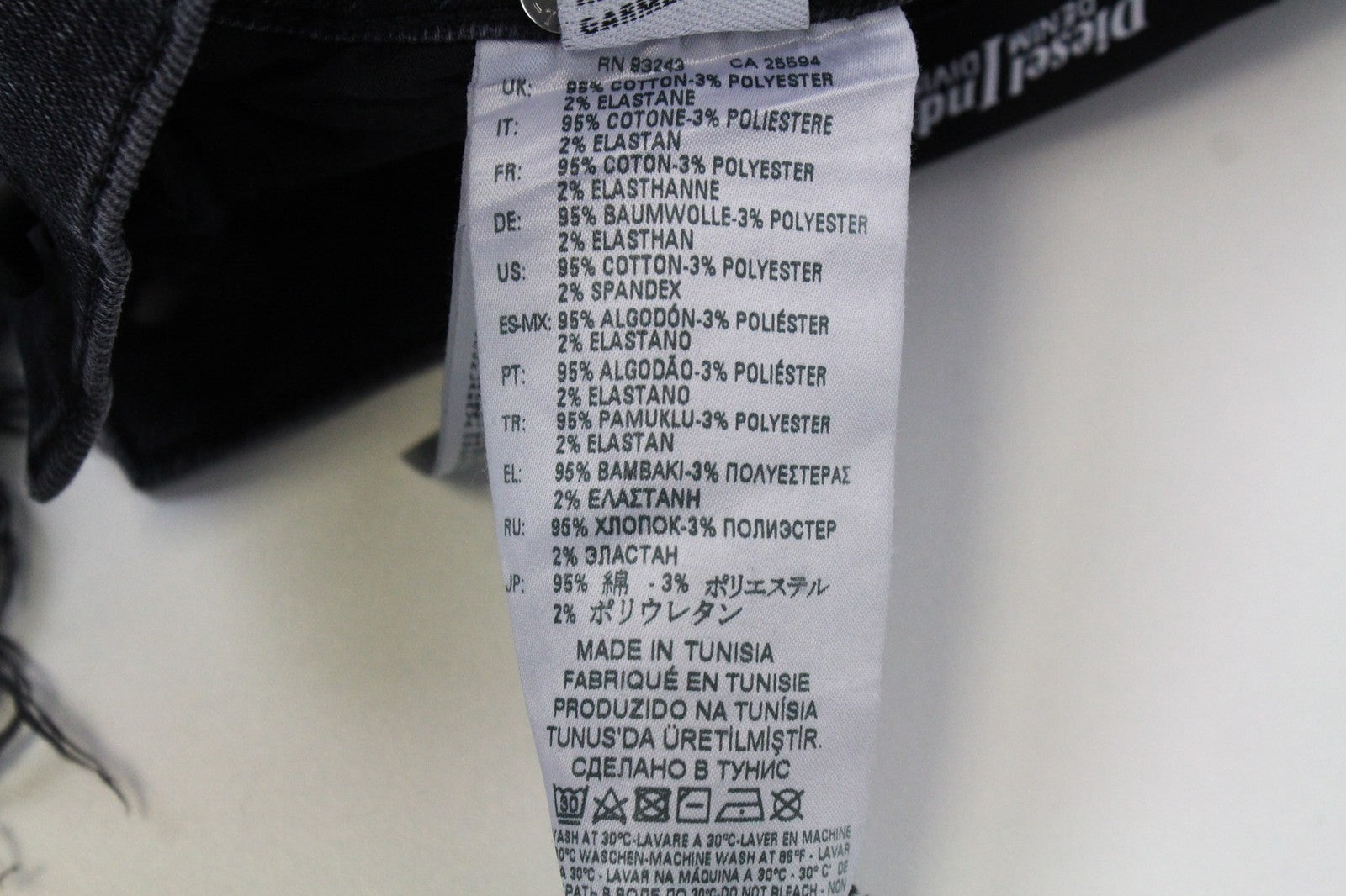 DIESEL D-Ebbey-F 081AH Women's W24/L32 Jeans Bootcut Stretch Cotton Grey Girls